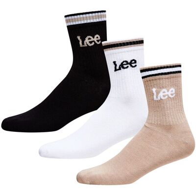 LEE Joanne sportsokken zand/écru/antraciet 37 40 LEE Joanne sportsokken zand/écru/antraciet 37 40