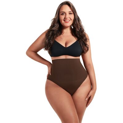 Feelingirl naadloze, direct gladmakende, gevormde low-rise slips XS/S bruin Feelingirl naadloze, direct gladmakende, gevormde low-rise slips XS/S bruin