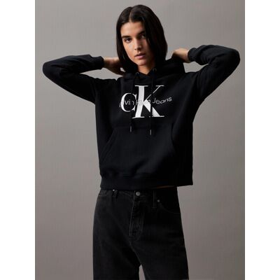 Calvin Klein Core Monologo hoodie - CK zwart - dames - XL Calvin Klein Core Monologo hoodie - CK zwart - dames - XL