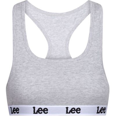 L.E.E.B.R.A. Crop top Diana - grijs gemêleerd - maat L L.E.E.B.R.A. Crop top Diana - grijs gemêleerd - maat L