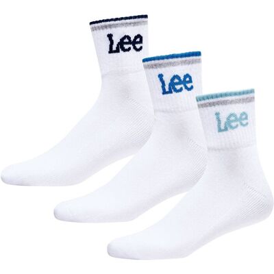 LEE sportensocken FAWNIA - wit met blauw/grijs - 37-40 LEE sportensocken FAWNIA - wit met blauw/grijs - 37-40