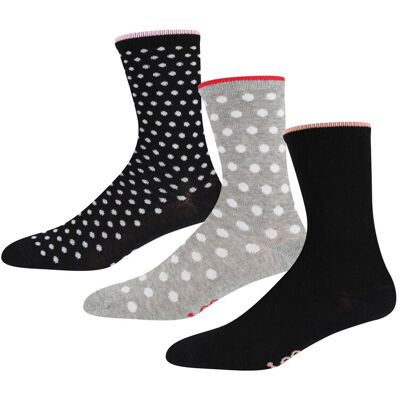 LEE Jess sokken - BLACK SPOT/GREY MARL SPOT/BLACK - 37-40 LEE Jess sokken - BLACK SPOT/GREY MARL SPOT/BLACK - 37-40