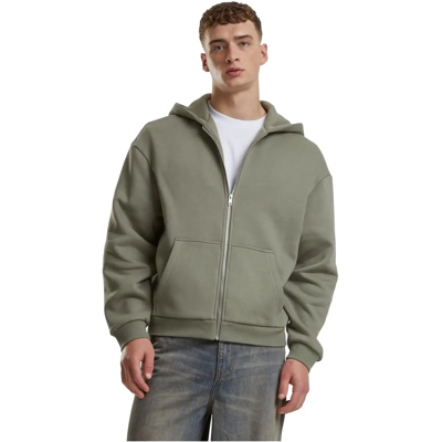 Urban Classics Kruimelig zipdoor sweatshirt met kap - sweat- en fleecestof - paleolijn - maat L Urban Classics Kruimelig zipdoor sweatshirt met kap - sweat- en fleecestof - paleolijn - maat L