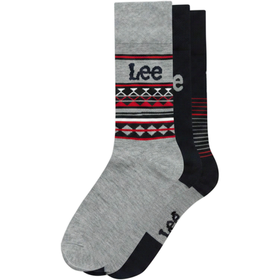 Lee Socks cadeaubox Sergio - navy/greystripe/plain/marle - 38-42 Lee Socks cadeaubox Sergio - navy/greystripe/plain/marle - 38-42