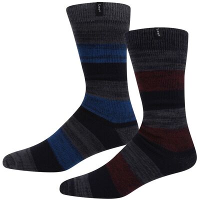 LEE bootsokken met ruitjes - beukengrauw/cobaltblauw/fuxieviolet - maat 38-42 LEE bootsokken met ruitjes - beukengrauw/cobaltblauw/fuxieviolet - maat 38-42