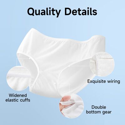 YIJINCHAN dames wegwerp-ondergoed van 100% katoen, 3-pack, maat L YIJINCHAN dames wegwerp-ondergoed van 100% katoen, 3-pack, maat L