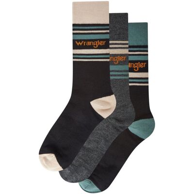 WRANGLER WRA sokken cadeaubox SVEN-BLACKS/CHARCOAL MARL - maat 38-42 WRANGLER WRA sokken cadeaubox SVEN-BLACKS/CHARCOAL MARL - maat 38-42