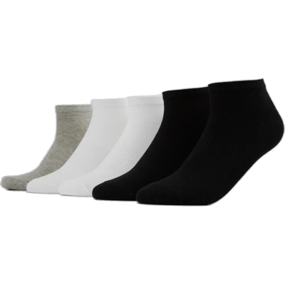 Urban Classics No-Show sokjes 5-pack, zwart/wit/grijs, maat 35-38 Urban Classics No-Show sokjes 5-pack, zwart/wit/grijs, maat 35-38