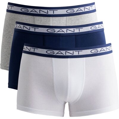 GANT herenondergoed trunks 3 stuks Gant grijs marineblauw wit S GANT herenondergoed trunks 3 stuks Gant grijs marineblauw wit S