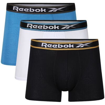 Reebok RBK Trunks boxershorts BALEN - zwart/wit/blauw Slate - S Reebok RBK Trunks boxershorts BALEN - zwart/wit/blauw Slate - S