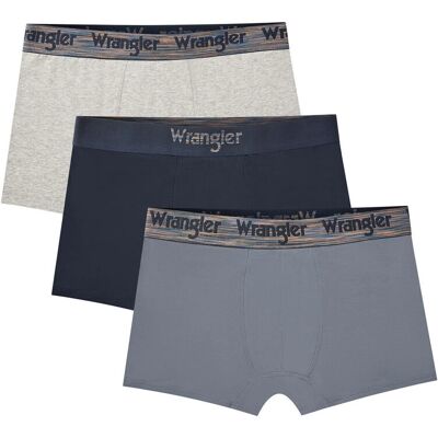 WRANGLER Wra trunks Montel - Flintstone/ marineblauw/ gemêleerd grijs - maat M WRANGLER Wra trunks Montel - Flintstone/ marineblauw/ gemêleerd grijs - maat M