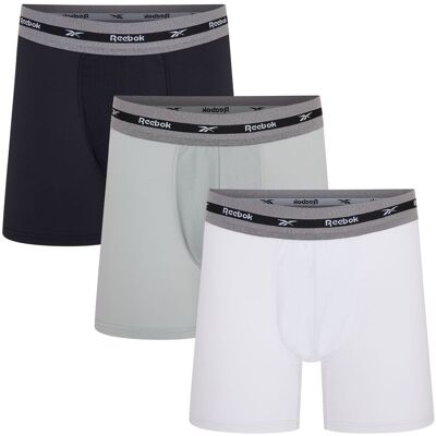 Reebok RBK Bexley boxershorts medium - zwart/grijs/wit - Maat S Reebok RBK Bexley boxershorts medium - zwart/grijs/wit - Maat S