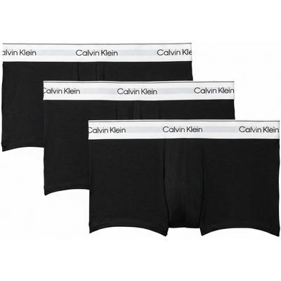 Calvin Klein 3 pack low rise trunks - icon cotton stretch - zwart 4XL Calvin Klein 3 pack low rise trunks - icon cotton stretch - zwart 4XL