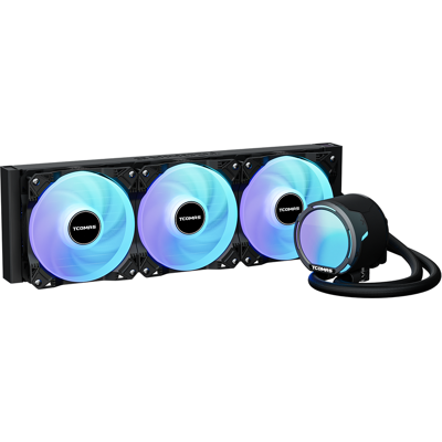 TCOMAS LE100 360 Black AIO Vloeistof CPU-koeler – ARGB Volledige Verlichting, FOC 3-Fase Pompaan, 2500 RPM PWM Ventilatoren, 81,8 CFM Luchtstroom, 3,2 mmAq Druk – Intel LGA1851/1700/1200/115X, AMD AM5/AM4 TCOMAS LE100 360 Black AIO Vloeistof CPU-koeler – ARGB Volledige Verlichting, FOC 3-Fase Pompaan, 2500 RPM PWM Ventilatoren, 81,8 CFM Luchtstroom, 3,2 mmAq Druk – Intel LGA1851/1700/1200/115X, AMD AM5/AM4