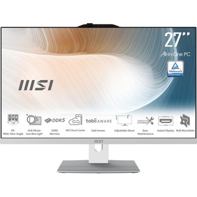 MSI Modern AM272P 1M-847EU all-in-one pc/workstation Intel Core 5 120U 68,6 cm (27") 1920 x 1080 pixels 8 GB DDR5-SDRAM 512 GB SSD Windows 11 MSI Modern AM272P 1M-847EU all-in-one pc/workstation Intel Core 5 120U 68,6 cm (27") 1920 x 1080 pixels 8 GB DDR5-SDRAM 512 GB SSD Windows 11