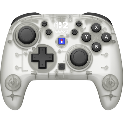 HORI Horipad Turbo Frost draadloze controller voor Nintendo Switch & Switch 2 - Functie toewijzen - C-knop - 10 h batterijduur - Officieel gelicentieerd - Wit & transparant HORI Horipad Turbo Frost draadloze controller voor Nintendo Switch & Switch 2 - Functie toewijzen - C-knop - 10 h batterijduur - Officieel gelicentieerd - Wit & transparant