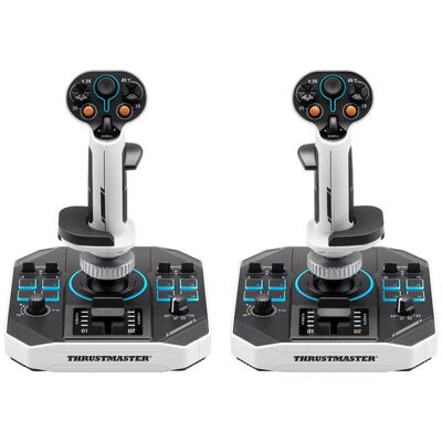 Thrustmaster Sol-R 2 HOSAS Space Sim Duo zwart, wit USB flightstick analoog/digitaal PC Thrustmaster Sol-R 2 HOSAS Space Sim Duo zwart, wit USB flightstick analoog/digitaal PC