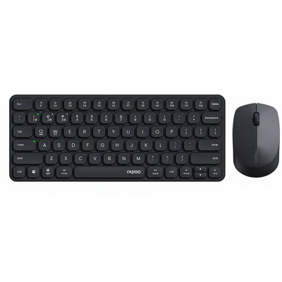 Rapoo 9010M Multi-Device Toetsenbord- en Muiscombinatie, 2,4 GHz/Bluetooth 5.0/4.0 Draadloze Toetsenbord- en Muisset voor Windows/Mac/Linux/Chrome, ondersteuning voor 4 apparaten, stille klik met laag profiel, op batterijen - zwart Rapoo 9010M Multi-Device Toetsenbord- en Muiscombinatie, 2,4 GHz/Bluetooth 5.0/4.0 Draadloze Toetsenbord- en Muisset voor Windows/Mac/Linux/Chrome, ondersteuning voor 4 apparaten, stille klik met laag profiel, op batterijen - zwart