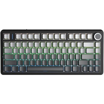 AULA F75 Pro 75% Mechanisch Gaming Toetsenbord, Tri-Mode Draadloos Bluetooth/2,4 G/Bedraad, Gasket Gemonteerd Hot Swappable Toetsenbord met Star Vector Switch, RGB Achtergrondverlichting, US Lay-out AULA F75 Pro 75% Mechanisch Gaming Toetsenbord, Tri-Mode Draadloos Bluetooth/2,4 G/Bedraad, Gasket Gemonteerd Hot Swappable Toetsenbord met Star Vector Switch, RGB Achtergrondverlichting, US Lay-out