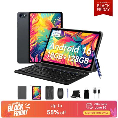 TABWEE T80-tablet 10 inch, Android 16, 18 GB (6+12) RAM + 128 GB ROM (2 TB TF), 6000 mAh, tablet met toetsenbord, 5 MP + 2 MP, Gemini AI 3.1 Pro, 5G, wifi, GPS, Face ID TABWEE T80-tablet 10 inch, Android 16, 18 GB (6+12) RAM + 128 GB ROM (2 TB TF), 6000 mAh, tablet met toetsenbord, 5 MP + 2 MP, Gemini AI 3.1 Pro, 5G, wifi, GPS, Face ID