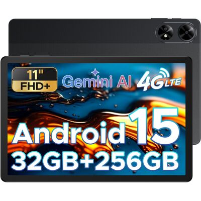 DOOGEE Tab G6 Plus Android 15 tablet, 11 inch, AI, FHD+, 32 GB RAM + 256 GB ROM, 8000 mAh, octa-core, Widevine L1, 5G Wi-Fi, Bluetooth 5.0, GPS, met simkaartsleuf, zwart DOOGEE Tab G6 Plus Android 15 tablet, 11 inch, AI, FHD+, 32 GB RAM + 256 GB ROM, 8000 mAh, octa-core, Widevine L1, 5G Wi-Fi, Bluetooth 5.0, GPS, met simkaartsleuf, zwart