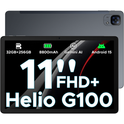 DOOGEE Tab E3 Android 15 AI-tablet, 32 GB RAM + 256 GB opslag/2 TB, 11 inch FHD+ en 90 Hz, Helio G100 Gemini AI gaming-tablet, 8800 mAh batterij, 7,5 mm ultradun metalen behuizing, dual-SIM, 5G, wifi, GPS, Bluetooth 5.2, Face ID, grijs DOOGEE Tab E3 Android 15 AI-tablet, 32 GB RAM + 256 GB opslag/2 TB, 11 inch FHD+ en 90 Hz, Helio G100 Gemini AI gaming-tablet, 8800 mAh batterij, 7,5 mm ultradun metalen behuizing, dual-SIM, 5G, wifi, GPS, Bluetooth 5.2, Face ID, grijs