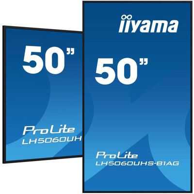 iiyama LH5060UHS-B1AG digitaal A-bord display 125,7 cm LED Wifi 500 cd/m² 4K Ultra HD zwart ingebouwde Android 11 processor 24/7 iiyama LH5060UHS-B1AG digitaal A-bord display 125,7 cm LED Wifi 500 cd/m² 4K Ultra HD zwart ingebouwde Android 11 processor 24/7