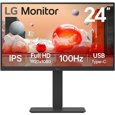 LG 24BA650 LED-display 60,5 cm (23.8") 1920 x 1080 pixels Full HD zwart LG 24BA650 LED-display 60,5 cm (23.8") 1920 x 1080 pixels Full HD zwart