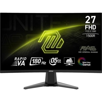 MSI MAG 27C6F computermonitor 68,6 cm (27") 1920 x 1080 pixels Full HD LCD zwart MSI MAG 27C6F computermonitor 68,6 cm (27") 1920 x 1080 pixels Full HD LCD zwart