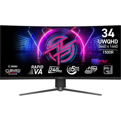 MSI MPG 346CQRF X24 monitor 86,4 cm (34") 3440 x 1440 pixels UltraWide Quad HD zwart MSI MPG 346CQRF X24 monitor 86,4 cm (34") 3440 x 1440 pixels UltraWide Quad HD zwart