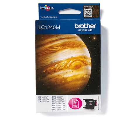 Brother LC1240M inktcartridge 1 stuk origineel magenta Brother LC1240M inktcartridge 1 stuk origineel magenta
