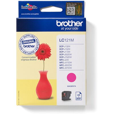 Brother LC121M inktcartridge 1 stuk(s) Origineel Magenta Brother LC121M inktcartridge 1 stuk(s) Origineel Magenta