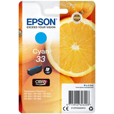Epson - C13T33424012 - Cyan - Inktcartridge Epson - C13T33424012 - Cyan - Inktcartridge