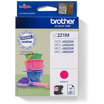 Brother LC221M inktcartridge 1 stuk origineel magenta Brother LC221M inktcartridge 1 stuk origineel magenta