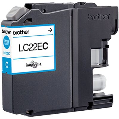 Brother LC22EC inktcartridge, 1 stuk, origineel, cyaan Brother LC22EC inktcartridge, 1 stuk, origineel, cyaan