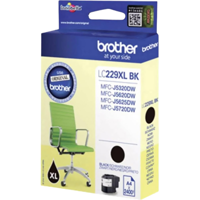Brother LC229XLBKBP inktcartridge - 1 stuk - origineel zwart Brother LC229XLBKBP inktcartridge - 1 stuk - origineel zwart