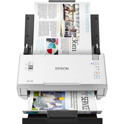 Epson WorkForce DS-410 sheet-fed scanner 600 x 600 DPI A4 zwart, wit Epson WorkForce DS-410 sheet-fed scanner 600 x 600 DPI A4 zwart, wit