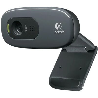 Logitech C270 webcam, HD 720p, 60° gezichtsveld, vaste focus, belichtingscorrectie, USB-aansluiting, ruisonderdrukking, universele houder, voor Skype, FaceTime, Hangouts, etc. - Zwart Logitech C270 webcam, HD 720p, 60° gezichtsveld, vaste focus, belichtingscorrectie, USB-aansluiting, ruisonderdrukking, universele houder, voor Skype, FaceTime, Hangouts, etc. - Zwart