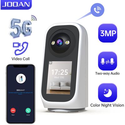 JOOAN 5 G wifi-beveiligingscamera voor binnen met scherm 2K 360° PTZ-bewakingscamera met stekker IP-camera voor thuis voor baby en ouderen SD-kaart cloudopslag bewegingsdetectie automatisch volgen tweerichtingsvideo, nachtzicht in kleur JOOAN 5 G wifi-beveiligingscamera voor binnen met scherm 2K 360° PTZ-bewakingscamera met stekker IP-camera voor thuis voor baby en ouderen SD-kaart cloudopslag bewegingsdetectie automatisch volgen tweerichtingsvideo, nachtzicht in kleur