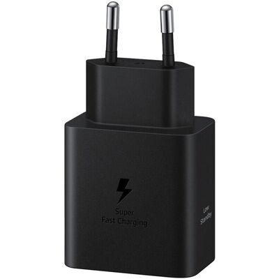 Samsung Oplader Super Fast Charging 45 W (zonder kabel) USB-C naar USB-C Originele Oplader 45 W Zwart Samsung Oplader Super Fast Charging 45 W (zonder kabel) USB-C naar USB-C Originele Oplader 45 W Zwart
