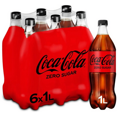 Coca-Cola Zero Sugar Frisdrank - 6 x 1 L Coca-Cola Zero Sugar Frisdrank - 6 x 1 L