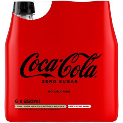 Coca-Cola Zero Sugar Frisdrank - 6 x 250 ml Coca-Cola Zero Sugar Frisdrank - 6 x 250 ml