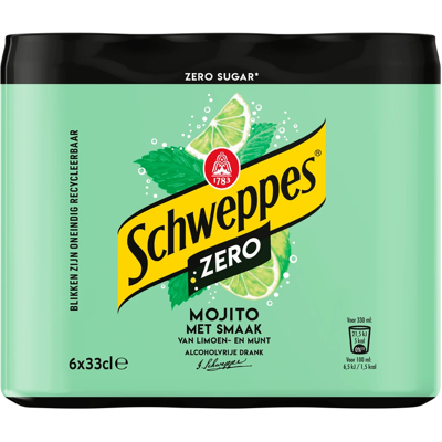 Schweppes Mojito Zero - 6 x 330 ml Schweppes Mojito Zero - 6 x 330 ml