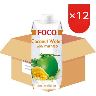FOCO Kokoswater met mango 500 ml * 12 (doos) FOCO Kokoswater met mango 500 ml * 12 (doos)