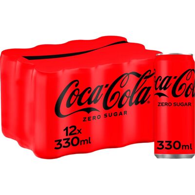 Coca-Cola Zero Sugar Frisdrank - 12 x 330 ml Coca-Cola Zero Sugar Frisdrank - 12 x 330 ml
