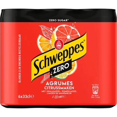 Schweppes Agrumes Zero - 6 x 330 ml Schweppes Agrumes Zero - 6 x 330 ml