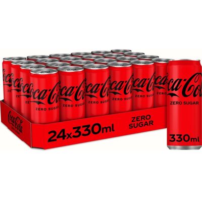 Coca-Cola Zero Sugar Frisdrank - 24 x 330 ml Coca-Cola Zero Sugar Frisdrank - 24 x 330 ml