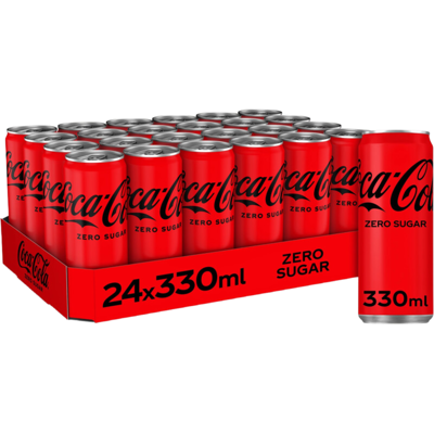 Coca-Cola Zero Sugar Frisdrank - 24 x 330 ml Coca-Cola Zero Sugar Frisdrank - 24 x 330 ml