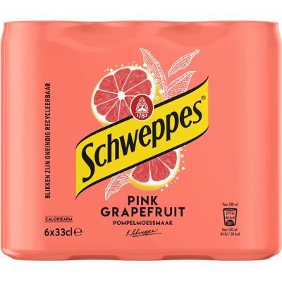 Schweppes Pink Grapefruit - 6 x 330 ml Schweppes Pink Grapefruit - 6 x 330 ml