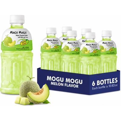 Mogu Mogu drankjes met meloensmaak 320 ml × 6 flessen Mogu Mogu drankjes met meloensmaak 320 ml × 6 flessen